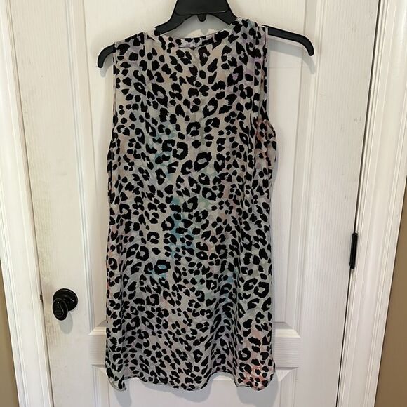 Spense leopard print spotted pastel rainbow print long lined tank - Picture 6 of 6